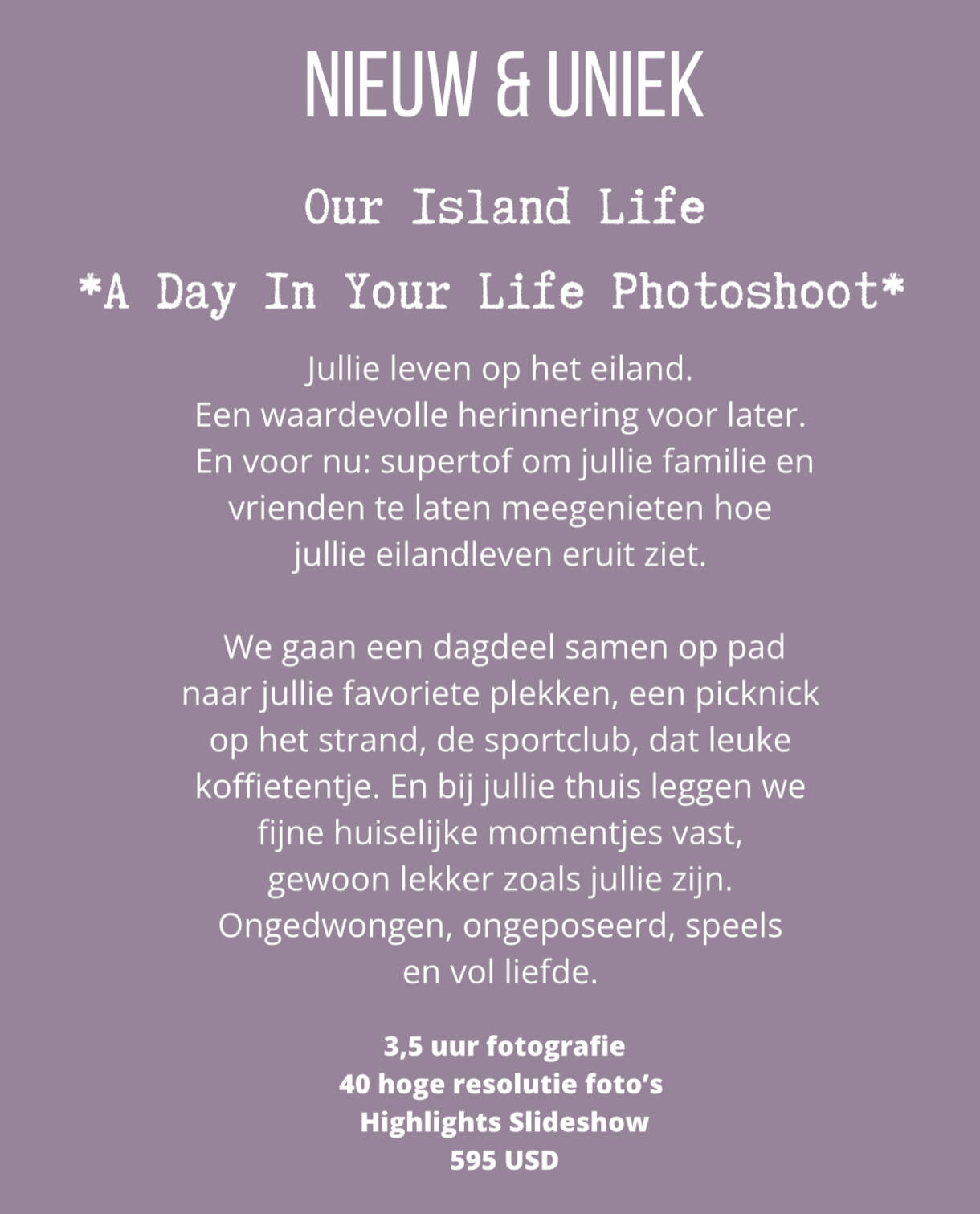 Gezinsshoot op Bonaire